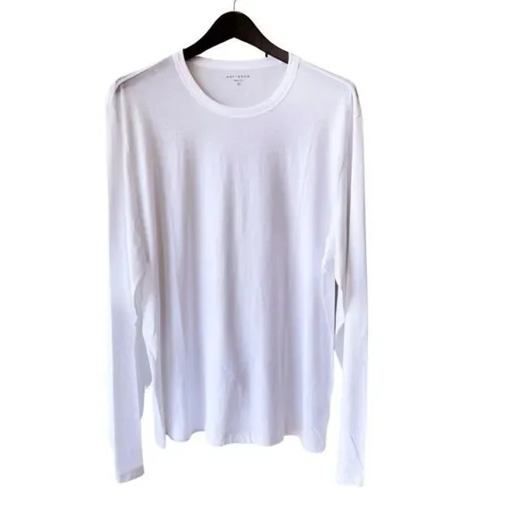 Mott & Bow Men’s ’Driggs’ Long-Sleeve Crewneck T-Shirt. Classic White. XL. New - Picture 5 of 10